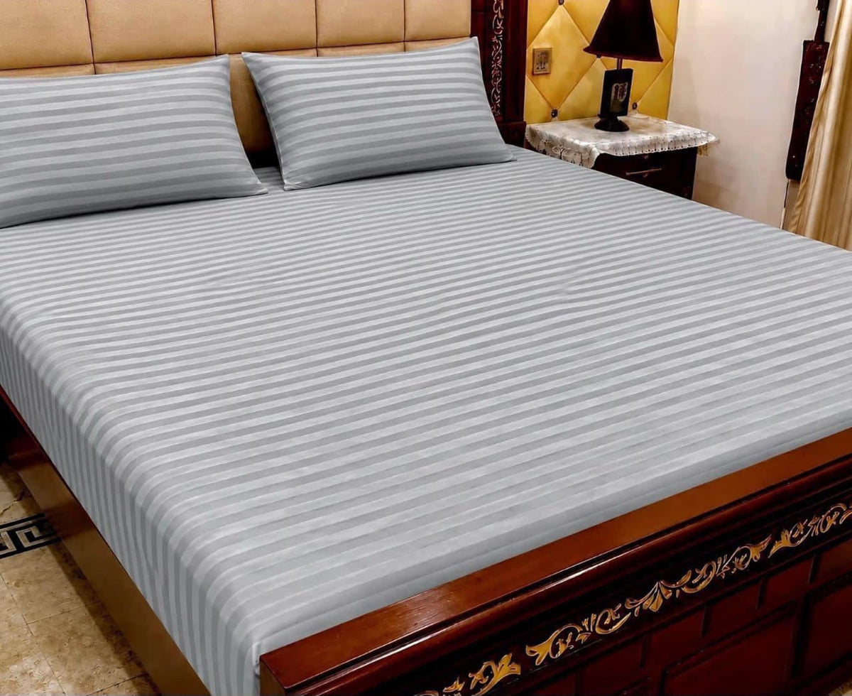 King Size Pure Cotton Bed Sheet 3Pc Set | Export Quality | 10 Designs | 90x95"