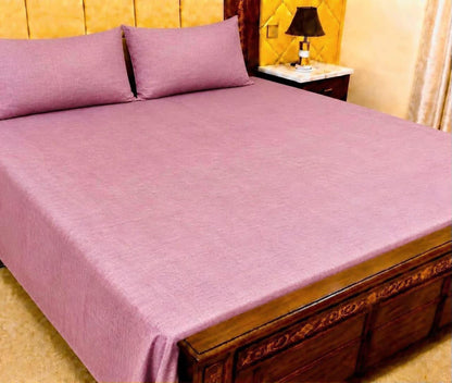 King Size Pure Cotton Bed Sheet 3Pc Set | Export Quality | 10 Designs | 90x95"