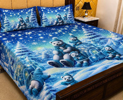 King Size Pure Cotton Bed Sheet 3Pc Set | Export Quality | 10 Designs | 90x95"