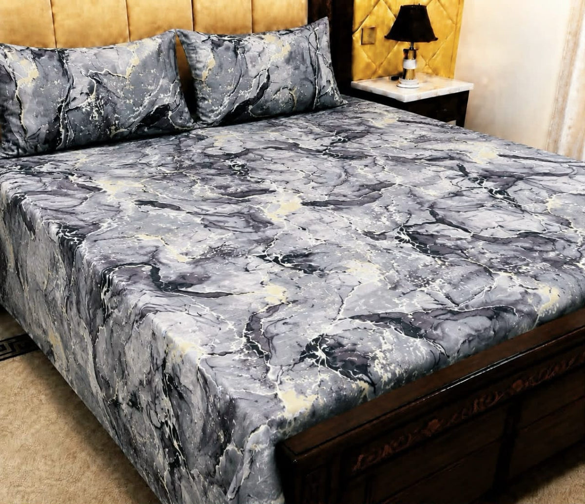 King Size Pure Cotton Bed Sheet 3Pc Set | Export Quality | 10 Designs | 90x95"