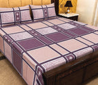 King Size Pure Cotton Bed Sheet 3Pc Set | Export Quality | 10 Designs | 90x95"