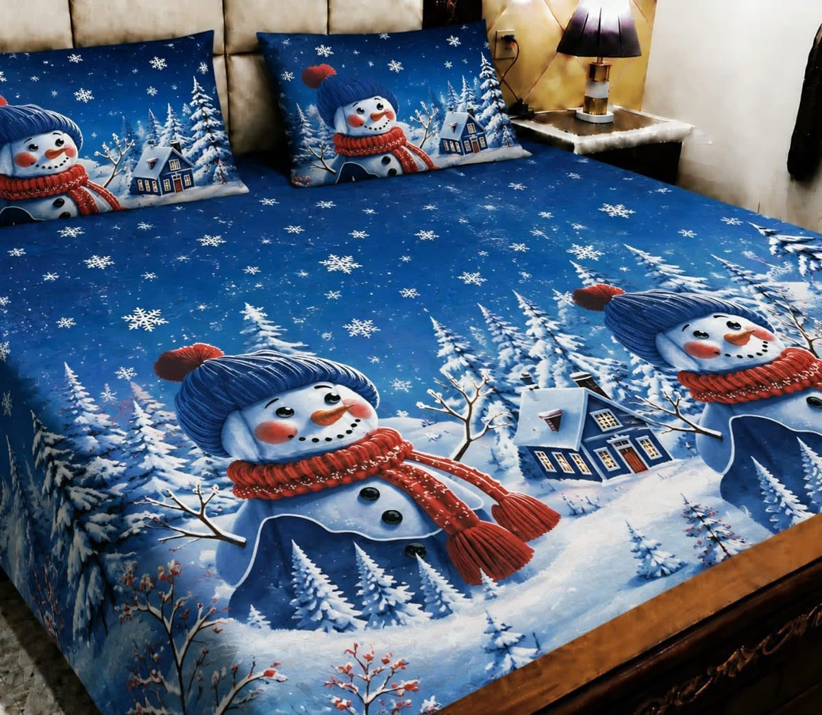 King Size Pure Cotton Bed Sheet 3Pc Set | Export Quality | 10 Designs | 90x95"