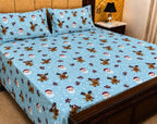 King Size Pure Cotton Bed Sheet 3Pc Set | Export Quality | 10 Designs | 90x95"