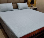 King Size Pure Cotton Bed Sheet - Design 7 with 2 Pillowcases