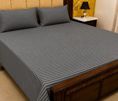 King Size Pure Cotton Bed Sheet 3Pc Set | Export Quality | 10 Designs | 90x95"