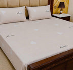 King Size Pure Cotton Bed Sheet 3Pc Set | Export Quality | 10 Designs | 90x95"