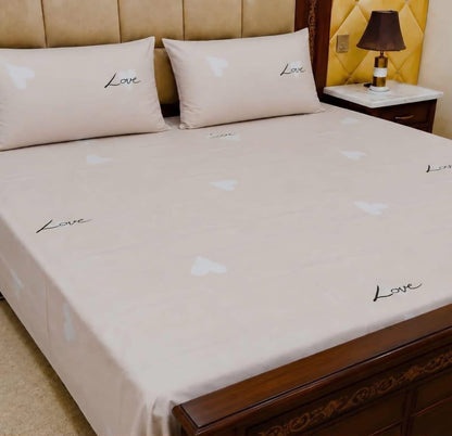 King Size Pure Cotton Bed Sheet 3Pc Set | Export Quality | 10 Designs | 90x95"