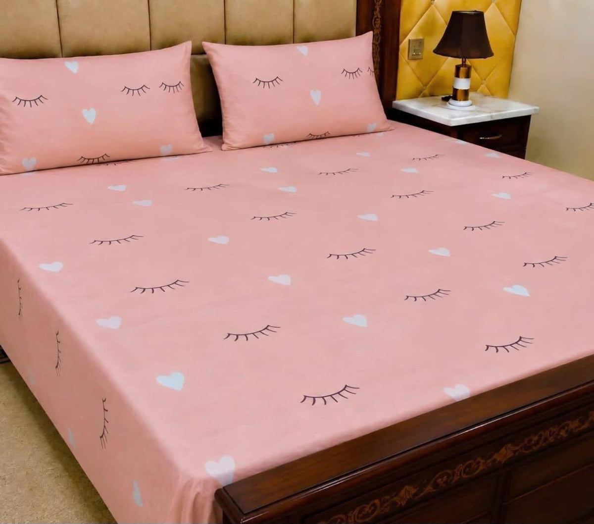 King Size Pure Cotton Bed Sheet 3Pc Set | Export Quality | 10 Designs | 90x95"