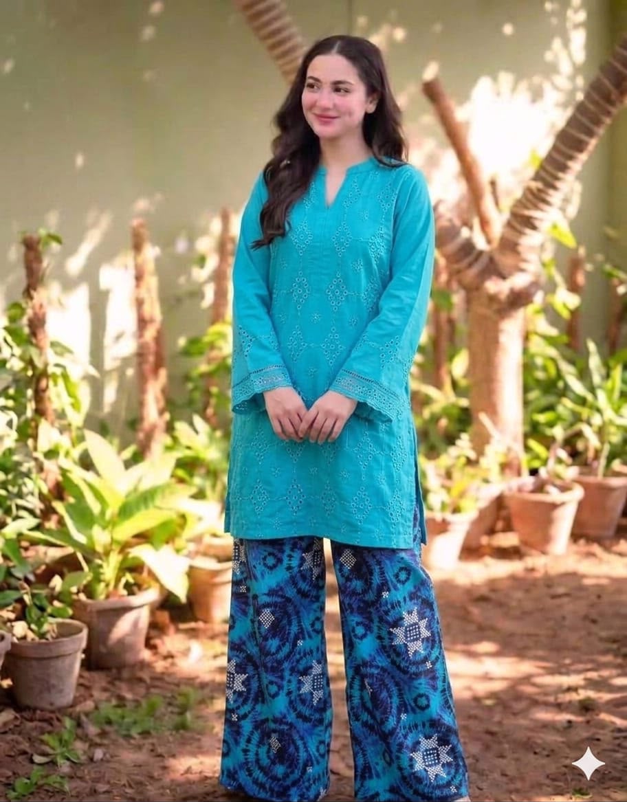 BONANZA Pink Chikan Kari Lawn Suit – Shirt & Sleeve Fabric