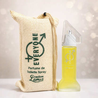 Creation Lamis Everyone 100ml spray with branded jute storage pouch side view