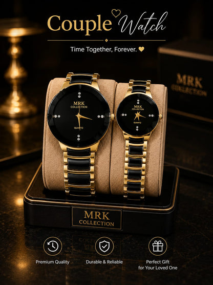 MRK Collection couple watch – gold & black variant pair