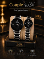 MRK Collection couple watch – silver & black variant pair
