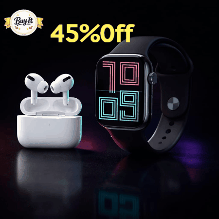 S2000 Pro Smart Watch 7+2 Combo Set – 7 Straps + TWS Earbuds