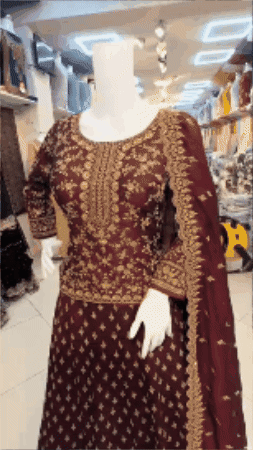 Maroon Heavy Embroidered Lehenga Style 3-Piece – Bridal & Wedding Wear