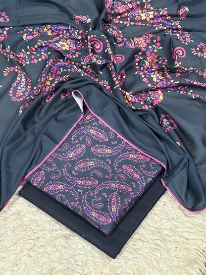 Peach Floral Digital Printed Lawn Suit
