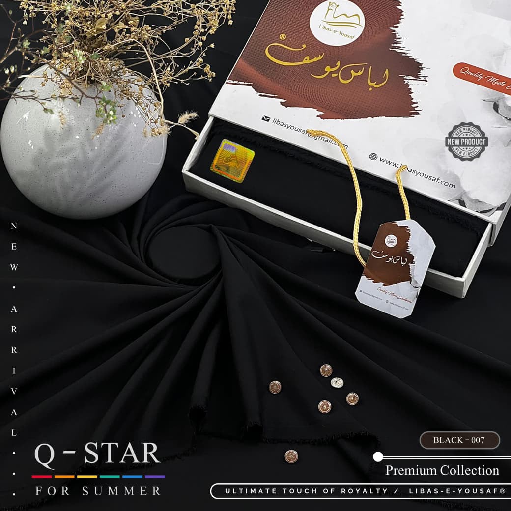 Q-Star premium shalwar kameez fabric close-up texture