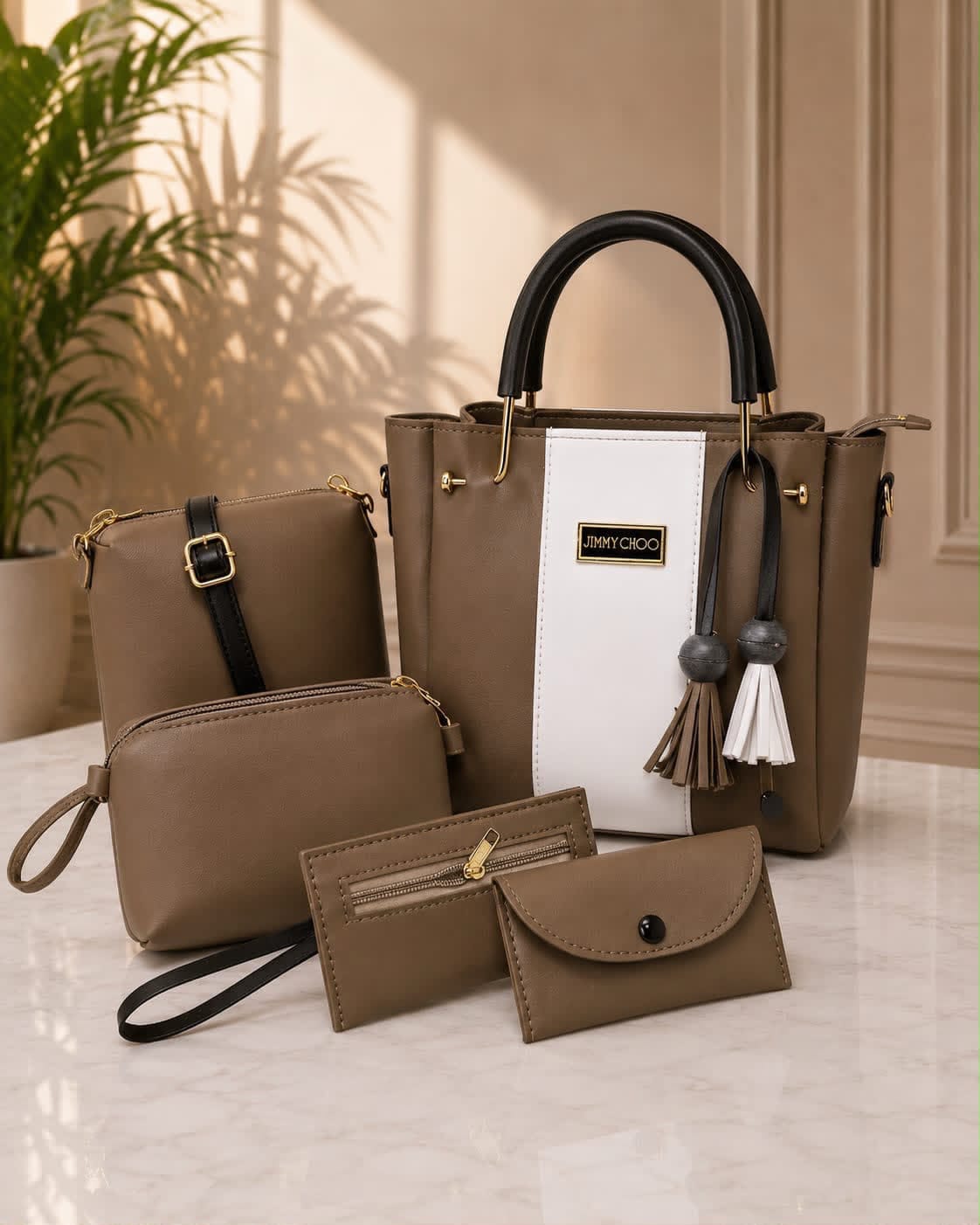 Jimmy Choo 5Pcs Shoulder Bag - Mauve