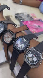 Bravo Timepieces Chronograph Quartz Watch – Leather Strap with Box