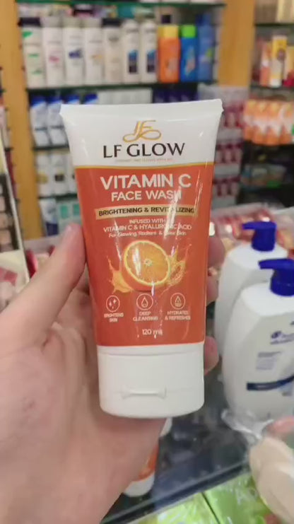 LF Glow Vitamin C Face Wash | Brightening & Revitalizing | Hyaluronic Acid | 120ml | Btssameroo