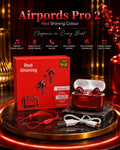 Airpods Pro 2 Red Shining Colour – Box with Earbuds, Case, Cable & Strap