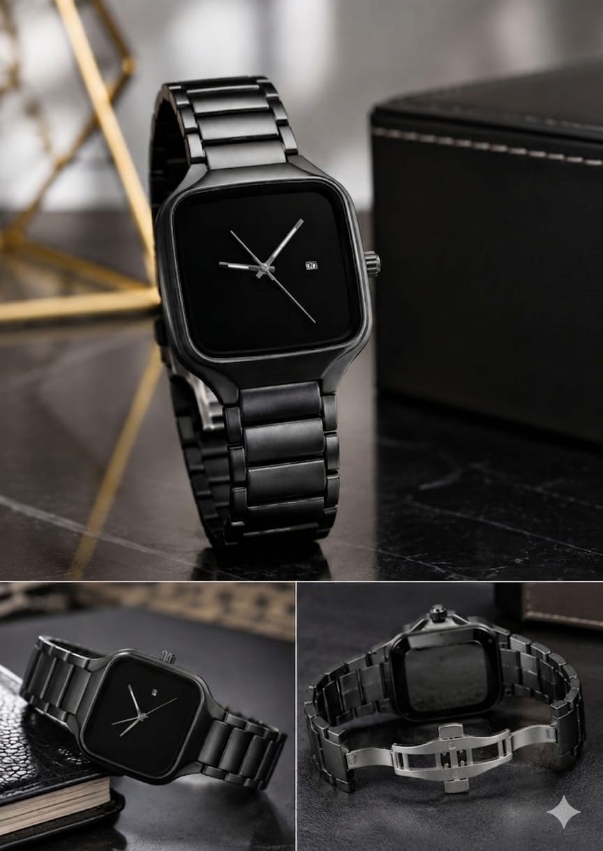 Rado Automatic Square Dial Watch – Plain Dial with Date