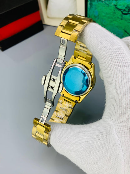 Rainbow Bezel Chronograph Watch - Front View