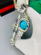 Rainbow Bezel Chronograph Watch - Side View