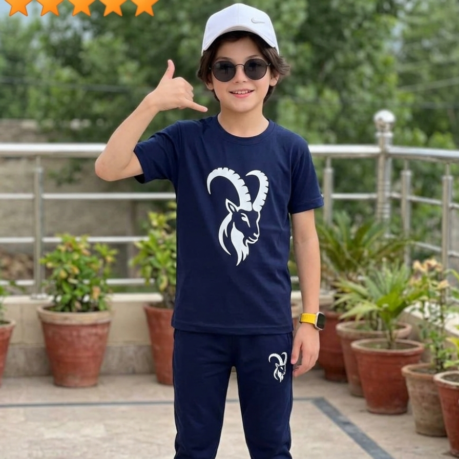 Kids Markhor Track Suit with Stars