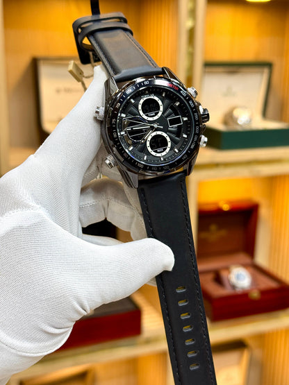 Dual Display Sports Watch - Black Gold Dial