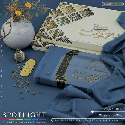 Spotlight Premium Wash & Wear Fabric - Navy Blue with Branded Box