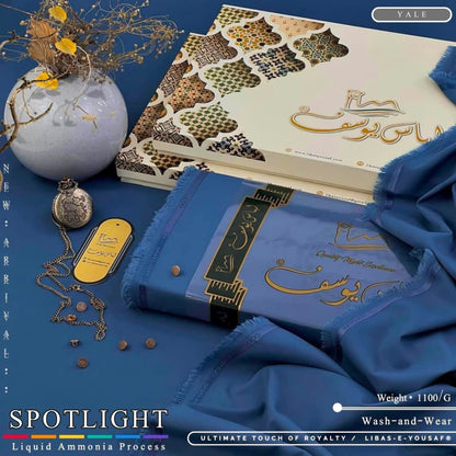 Spotlight Premium Wash & Wear Fabric - Azure Fabric Drape Close Up